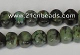 CTU2460 15.5 inches 6*6mm pumpkin African turquoise beads wholesale