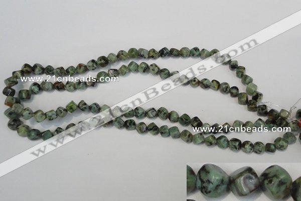 CTU2461 15.5 inches 6*6mm cube African turquoise beads wholesale