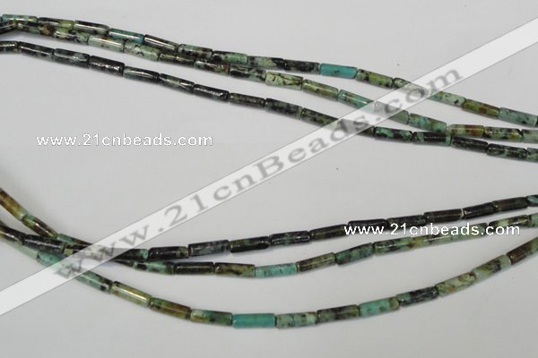 CTU2462 15.5 inches 3*10mm tube African turquoise beads wholesale