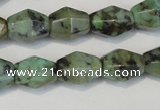 CTU2466 15.5 inches 7*8mm faceted rice African turquoise beads wholesale