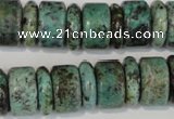 CTU2470 15.5 inches 5*16mm & 10*16mm rondelle African turquoise beads