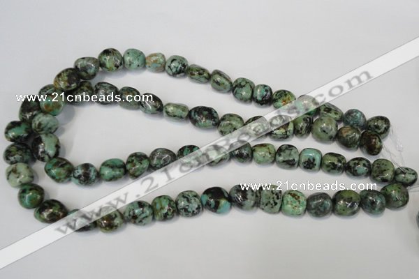 CTU2472 15.5 inches 12*13mm nuggets African turquoise beads wholesale