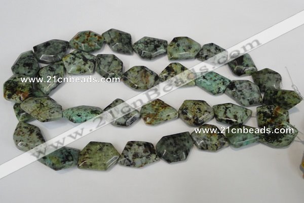 CTU2483 15.5 inches 12*18mm - 22*27mm freeform African turquoise beads