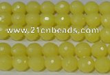 CTU2524 15.5 inches 6mm faceted round synthetic turquoise beads