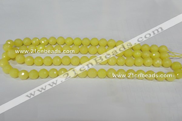 CTU2526 15.5 inches 10mm faceted round synthetic turquoise beads