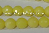 CTU2527 15.5 inches 12mm faceted round synthetic turquoise beads