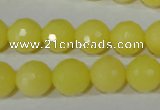 CTU2527 15.5 inches 12mm faceted round synthetic turquoise beads