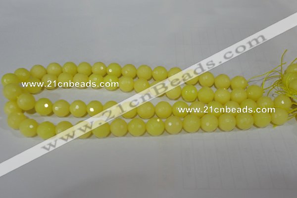 CTU2527 15.5 inches 12mm faceted round synthetic turquoise beads