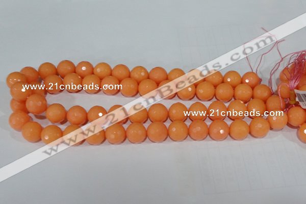 CTU2543 15.5 inches 12mm faceted round synthetic turquoise beads