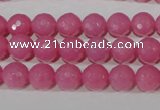 CTU2557 15.5 inches 8mm faceted round synthetic turquoise beads
