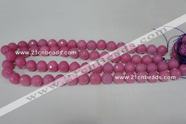 CTU2559 15.5 inches 12mm faceted round synthetic turquoise beads