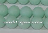 CTU2577 15.5 inches 16mm faceted round synthetic turquoise beads