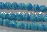 CTU2581 15.5 inches 6mm round synthetic turquoise beads