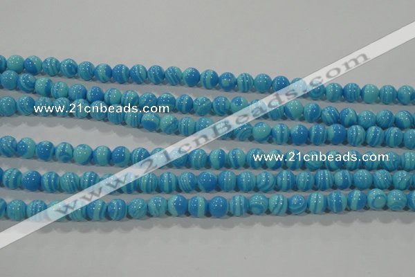 CTU2581 15.5 inches 6mm round synthetic turquoise beads