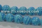 CTU2582 15.5 inches 8mm round synthetic turquoise beads