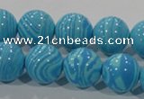 CTU2584 15.5 inches 12mm round synthetic turquoise beads