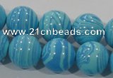 CTU2585 15.5 inches 14mm round synthetic turquoise beads