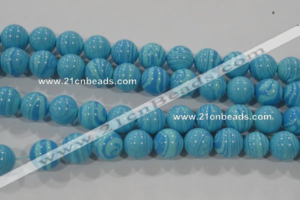 CTU2586 15.5 inches 16mm round synthetic turquoise beads