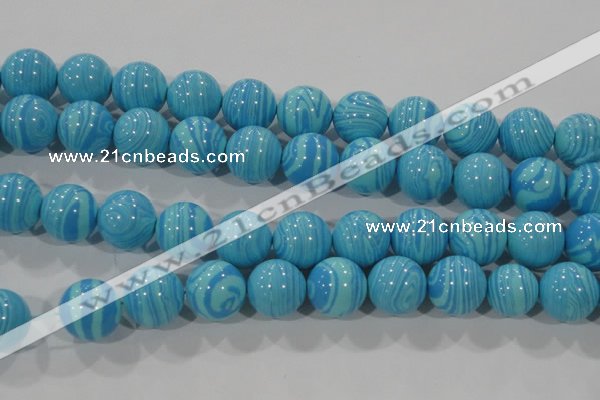 CTU2587 15.5 inches 18mm round synthetic turquoise beads