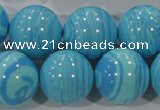 CTU2588 15.5 inches 20mm round synthetic turquoise beads