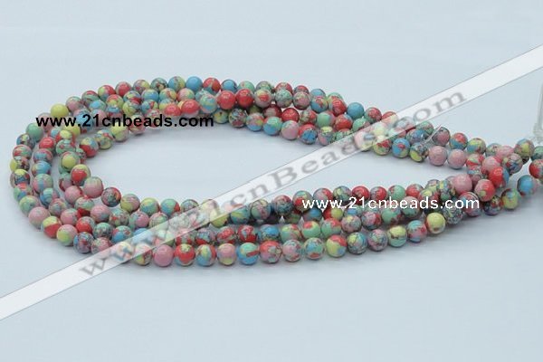 CTU259 16 inches 8mm round imitation turquoise beads wholesale