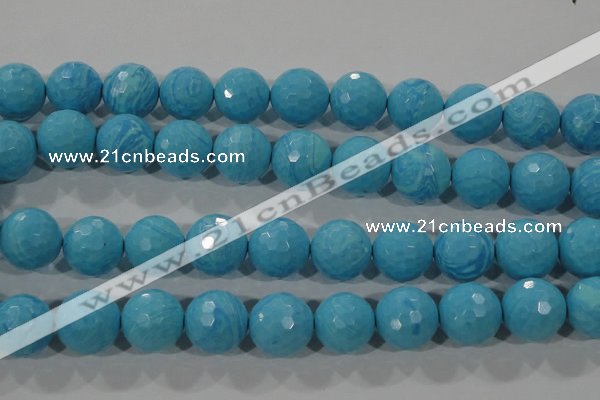 CTU2598 15.5 inches 20mm faceted round synthetic turquoise beads