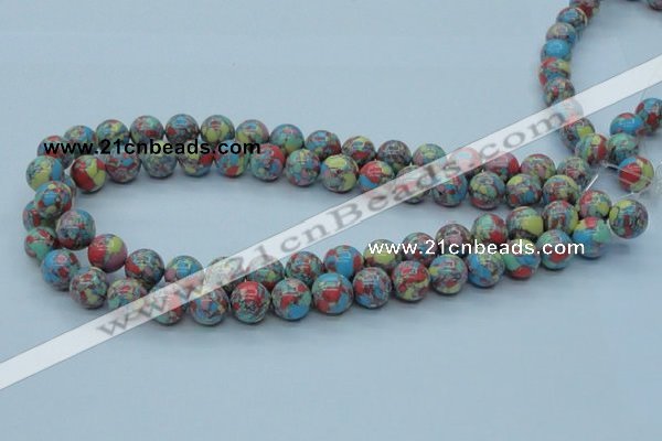 CTU261 16 inches 12mm round imitation turquoise beads wholesale