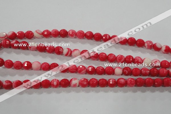 CTU2622 15.5 inches 8mm faceted round synthetic turquoise beads