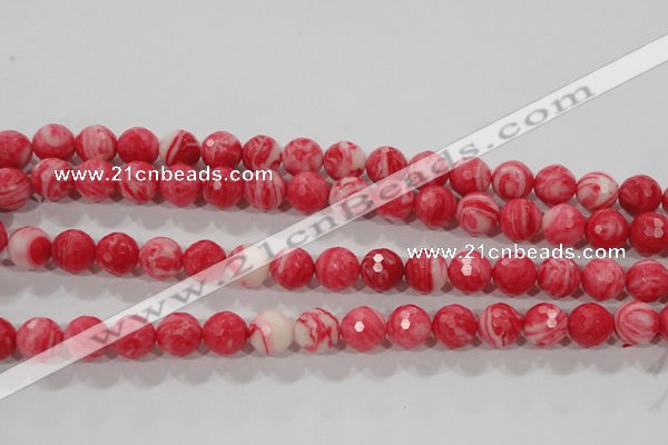 CTU2623 15.5 inches 10mm faceted round synthetic turquoise beads