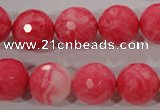 CTU2625 15.5 inches 14mm faceted round synthetic turquoise beads