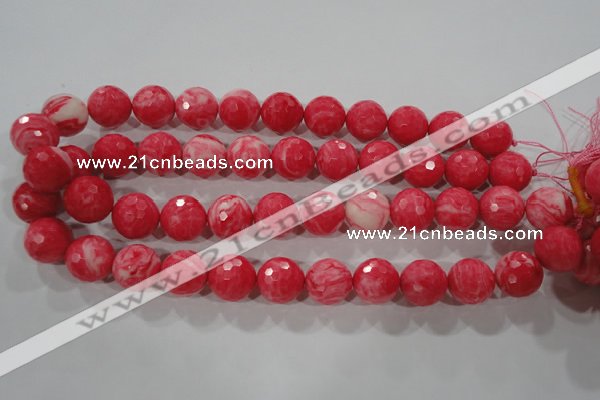 CTU2626 15.5 inches 16mm faceted round synthetic turquoise beads