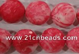 CTU2627 15.5 inches 18mm faceted round synthetic turquoise beads