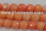 CTU2642 15.5 inches 6mm faceted round synthetic turquoise beads