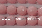 CTU2683 15.5 inches 12mm faceted round synthetic turquoise beads