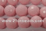 CTU2685 15.5 inches 16mm faceted round synthetic turquoise beads