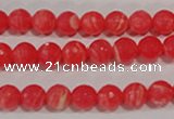 CTU2742 15.5 inches 8mm faceted round synthetic turquoise beads