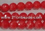 CTU2743 15.5 inches 10mm faceted round synthetic turquoise beads