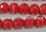 CTU2744 15.5 inches 12mm faceted round synthetic turquoise beads