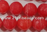 CTU2747 15.5 inches 18mm faceted round synthetic turquoise beads