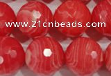 CTU2748 15.5 inches 20mm faceted round synthetic turquoise beads