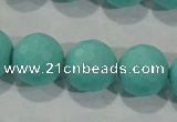 CTU2784 15.5 inches 12mm faceted round synthetic turquoise beads