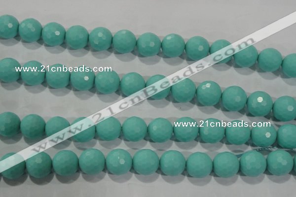 CTU2788 15.5 inches 20mm faceted round synthetic turquoise beads