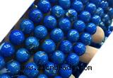 CTU3157 15 inches 12mm round gold vein howlite turquoise beads