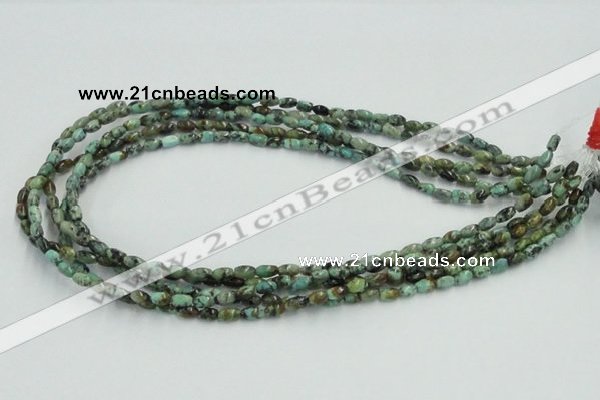 CTU406 15.5 inches 4*6mm rice African turquoise beads wholesale