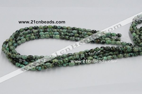 CTU407 15.5 inches 6*7mm rice African turquoise beads wholesale