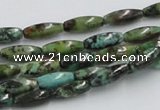 CTU408 15.5 inches 5*13mm rice African turquoise beads wholesale