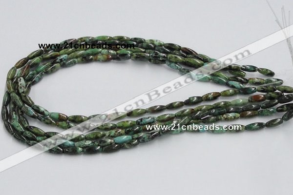 CTU408 15.5 inches 5*13mm rice African turquoise beads wholesale