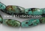 CTU409 15.5 inches 8*12mm rice African turquoise beads wholesale