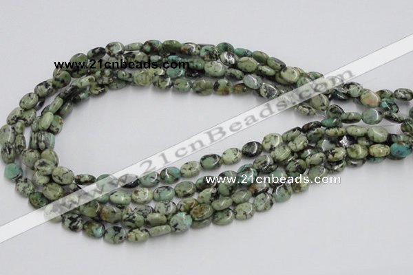 CTU412 15.5 inches 8*12mm oval African turquoise beads wholesale