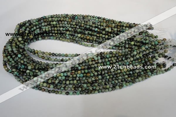 CTU480 15.5 inches 4mm round African turquoise beads wholesale